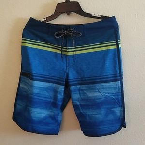 NWOT Blue striped swim board shorts